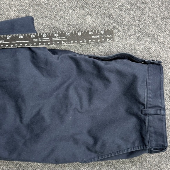 LL Bean Classic Fit Chino Pants Womens 14 MT Navy Blue Cotton Straight Leg - Picture 7 of 9